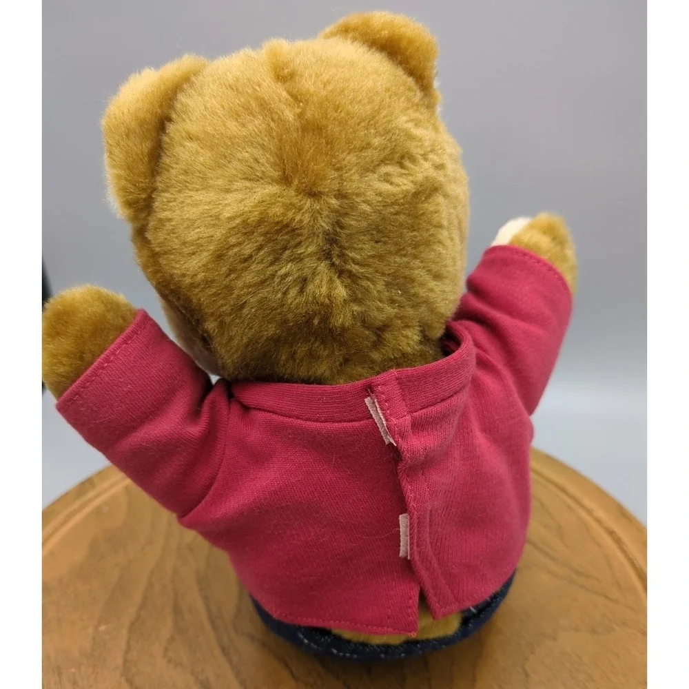 Vintage 1999 Shoney's Restaurant Shoney Bear Plush Overalls Stuffed Animal 10 In